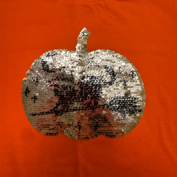 PUMPKIN 🎃 Sequins Shirt / Cat & Jack / Large (10/12) - Picture 7 of 10